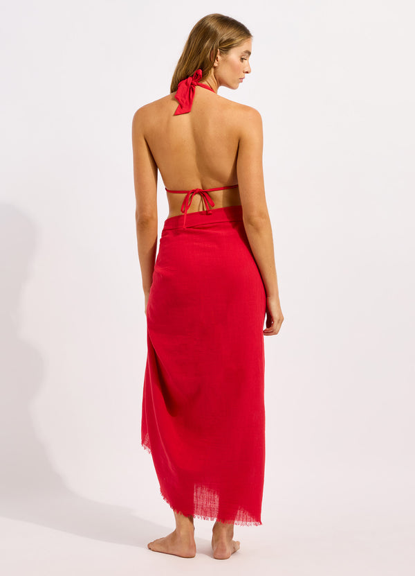 Seafolly Beach Essential Textured Cotton Beach Wrap