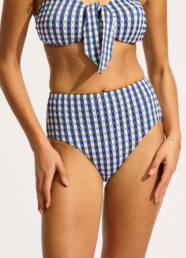 Seafolly Bella High Waisted Bikini Bottom - Ultramarine