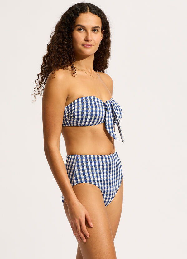Seafolly Bella High Waisted Bikini Bottom - Ultramarine