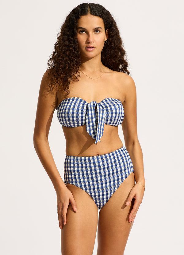 seafolly Bella High Waisted Bikini Bottom - Ultramarine