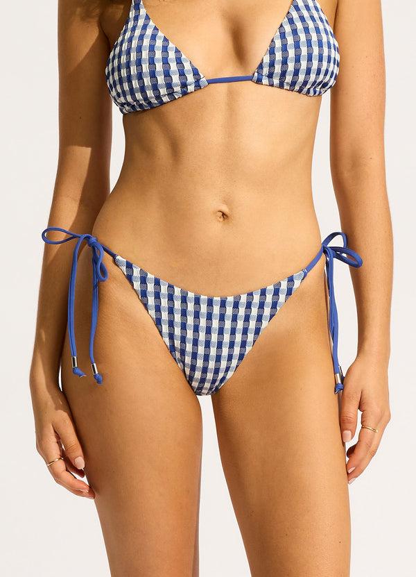 Seafolly Bella Tie Side Rio Bikini Bottom - Ultramarine