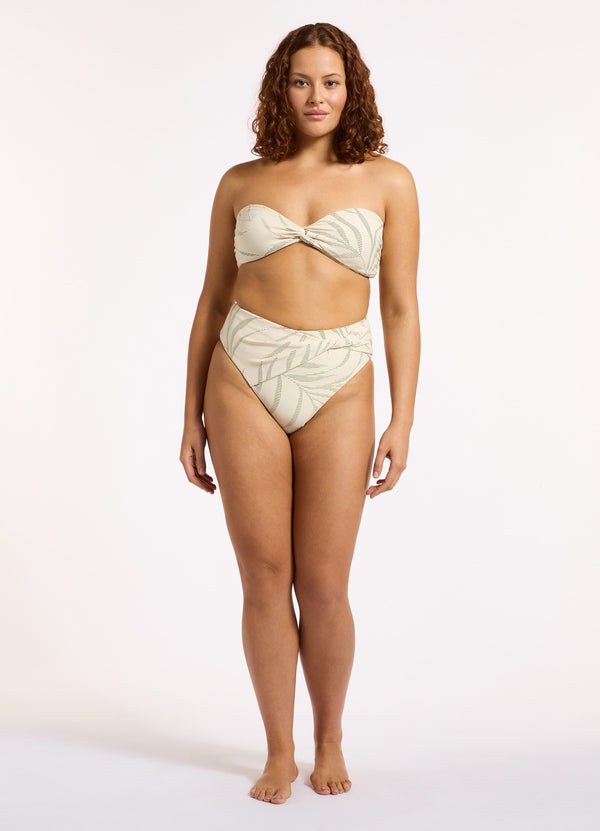 Seafolly Botanic Lines High Waist High Leg Bikini Bottom