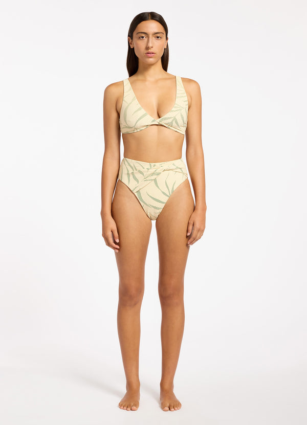 seafolly Botanic Lines High Waist High Leg Bikini Bottom