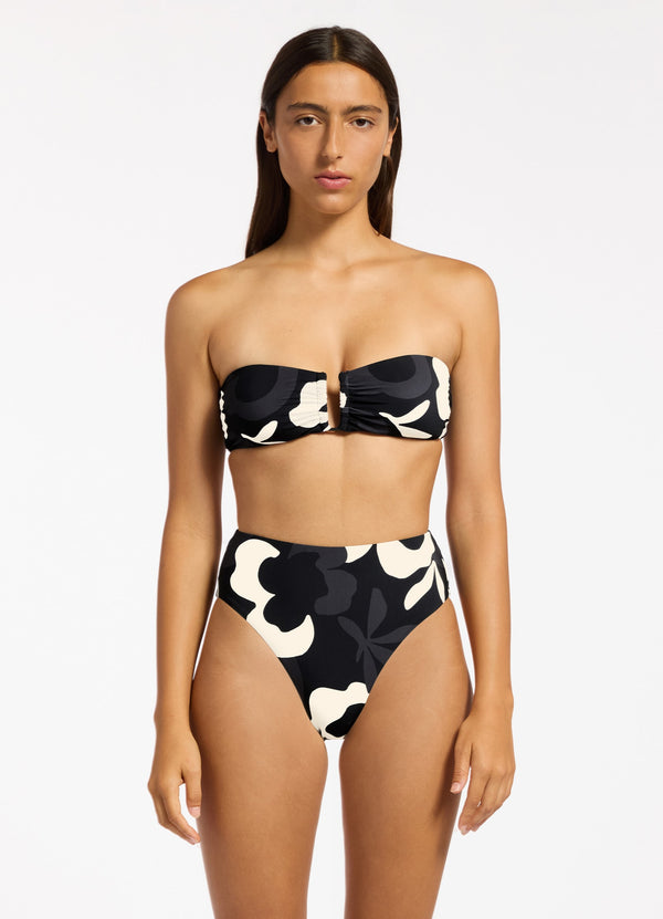 Seafolly Cactus Garden High Waist High Leg Bikini Bottom