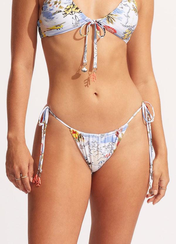 Seafolly Coast To Coast Drawstring Tie Side Rio Pant - Powder Blue