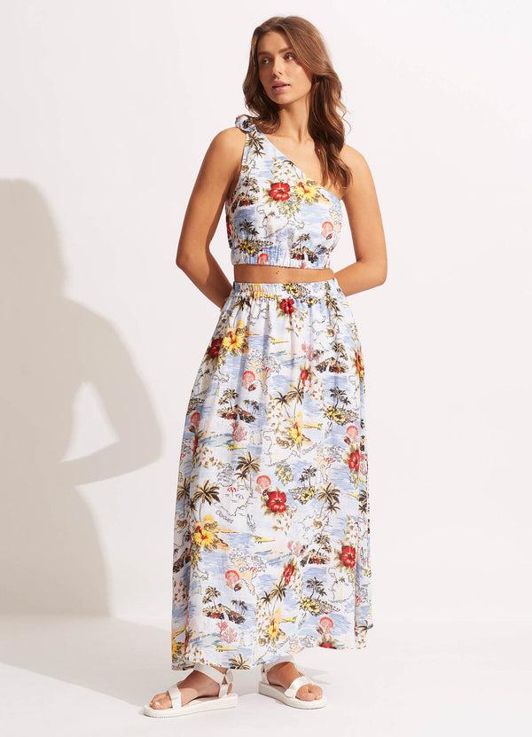 seafolly Coast To Coast One ShoulderTop - Powder Blue