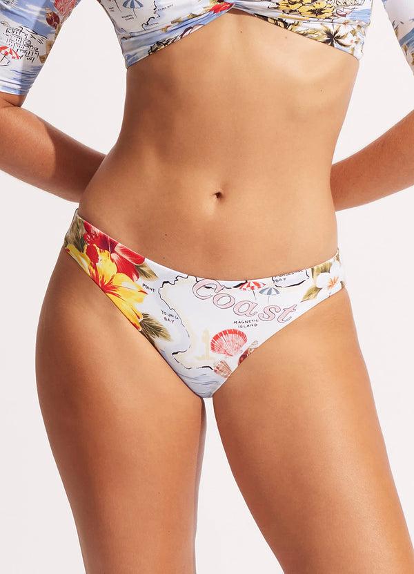 Seafolly Coast To Coast Reversible Hipster - Powder Blue