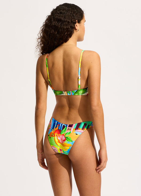 Seafolly Cuba Ring Front Triangle Bikini Top - Turquoise