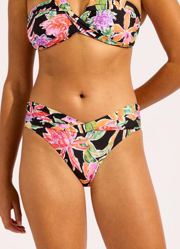 Seafolly Hothouse Flowers Twist Band Mini Hipster Bikini Bottom