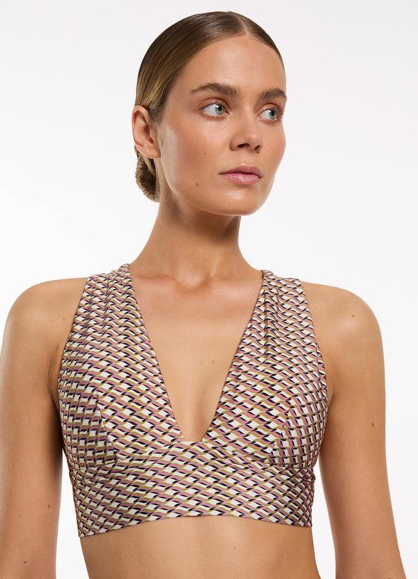 Seafolly Infinity Soft Tie Back Triangle Bikini Top - Kelp