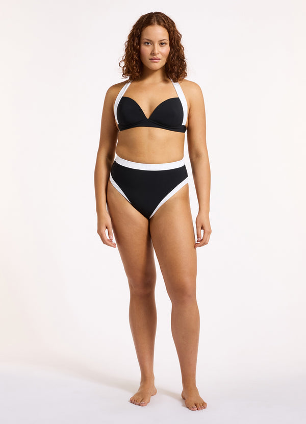 Seafolly Jetset Eternal High Waist High Leg Bikini Bottom