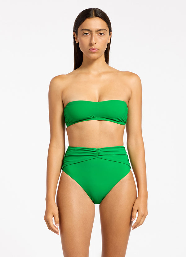 Seafolly Jetset High Waist Ruched Bikini Bottom - Flora