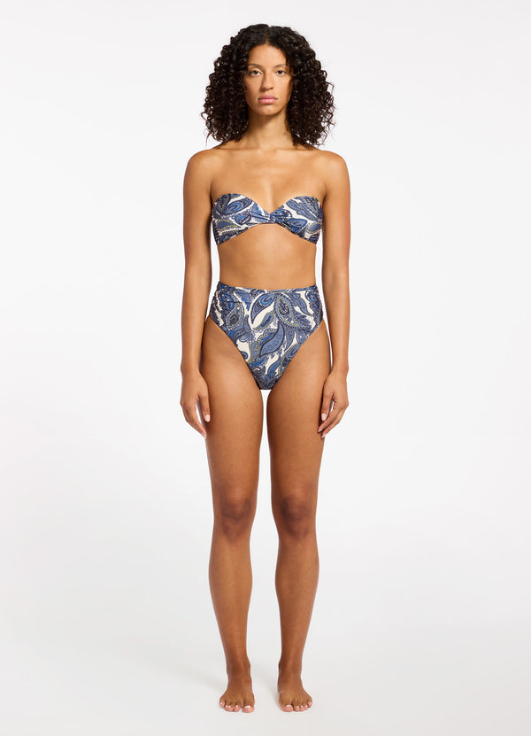 seafolly Oasis Paisley High Waist High Leg Bikini Bottom