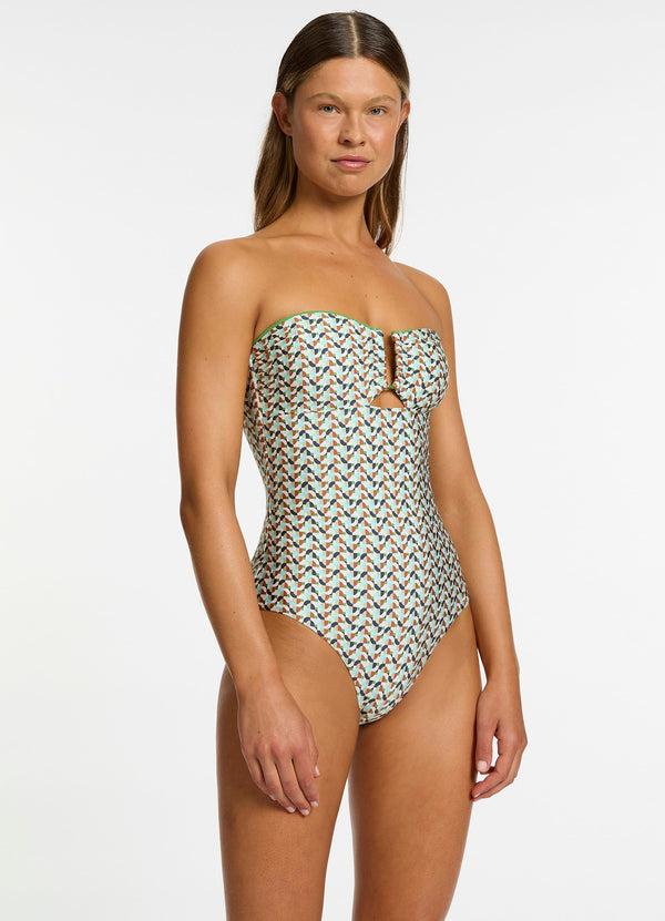 Seafolly Acacia Bandeau One Piece - Multi