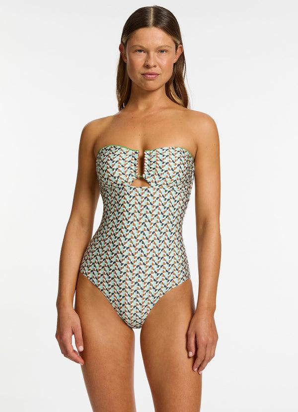Seafolly Acacia Bandeau One Piece - Multi