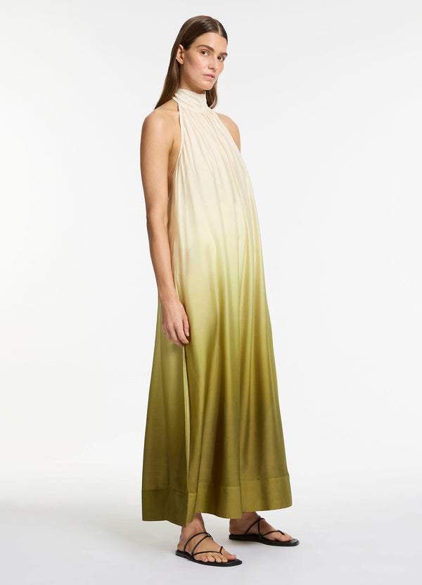Seafolly Acacia Haze Halter Maxi Dress - Eucalyptus