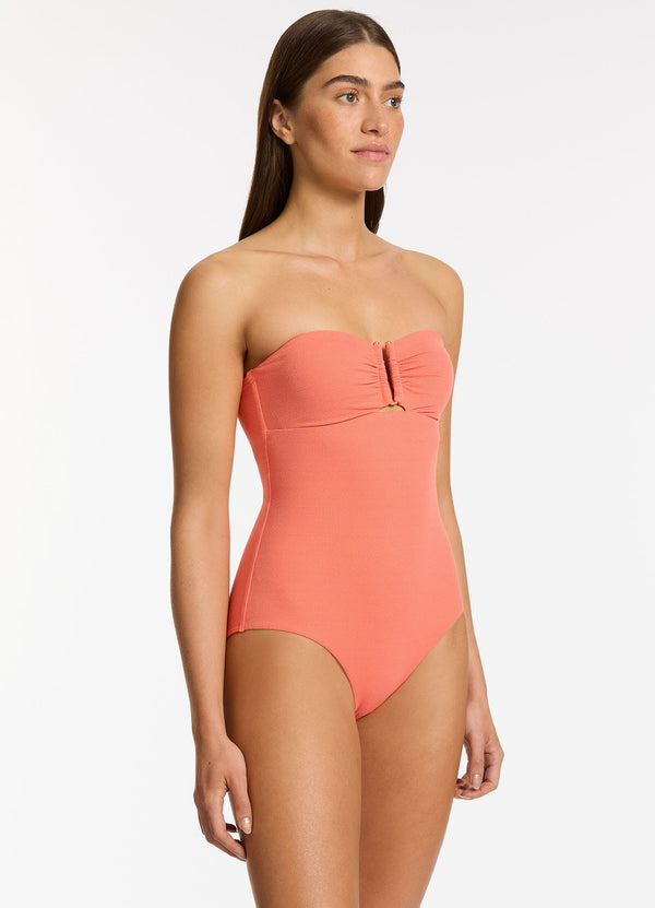 Seafolly Alessia Bandeau One Piece - Guava