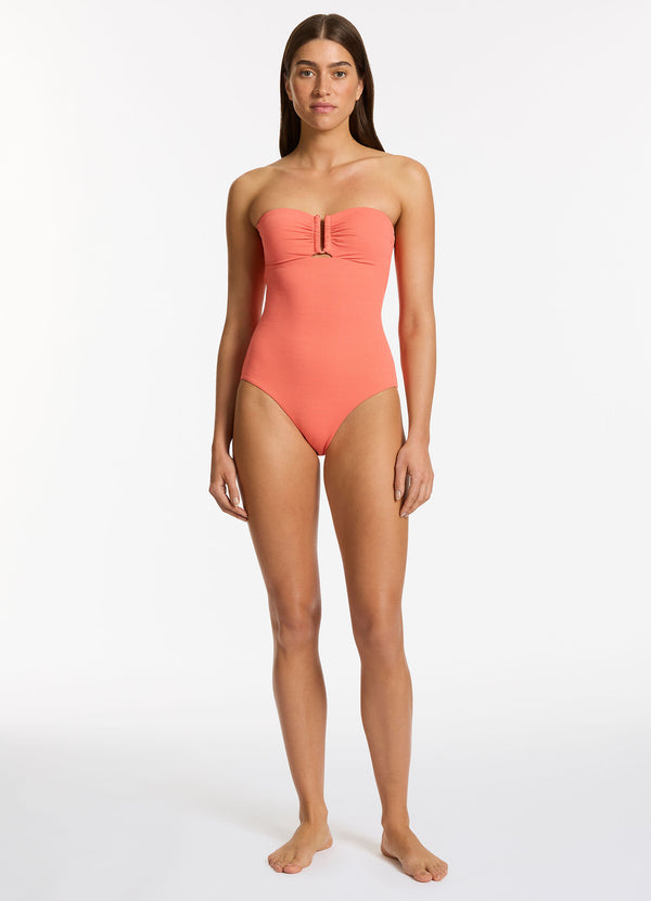 seafolly Alessia Bandeau One Piece - Guava