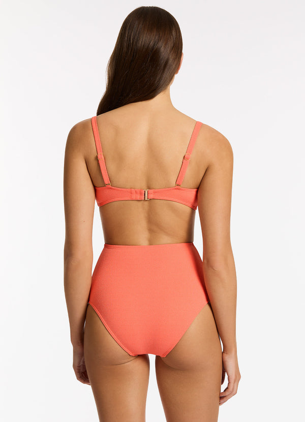 Seafolly Alessia C-D Triangle Bikini Top - Guava