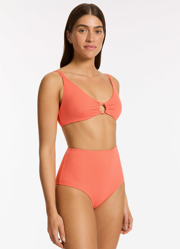 Seafolly Alessia C-D Triangle Bikini Top - Guava