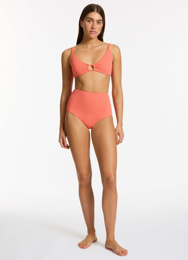 Seafolly Alessia C-D Triangle Bikini Top - Guava