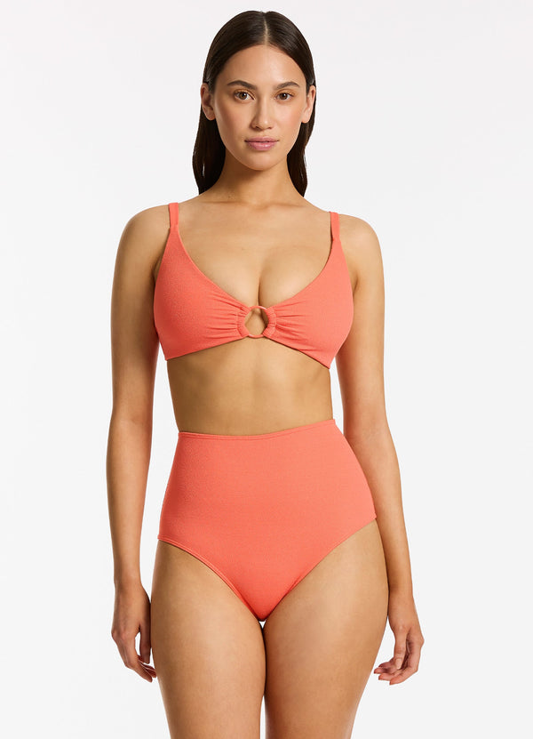 seafolly Alessia C-D Triangle Bikini Top - Guava