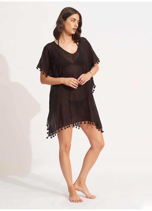 Seafolly Amnesia Kaftan - Black