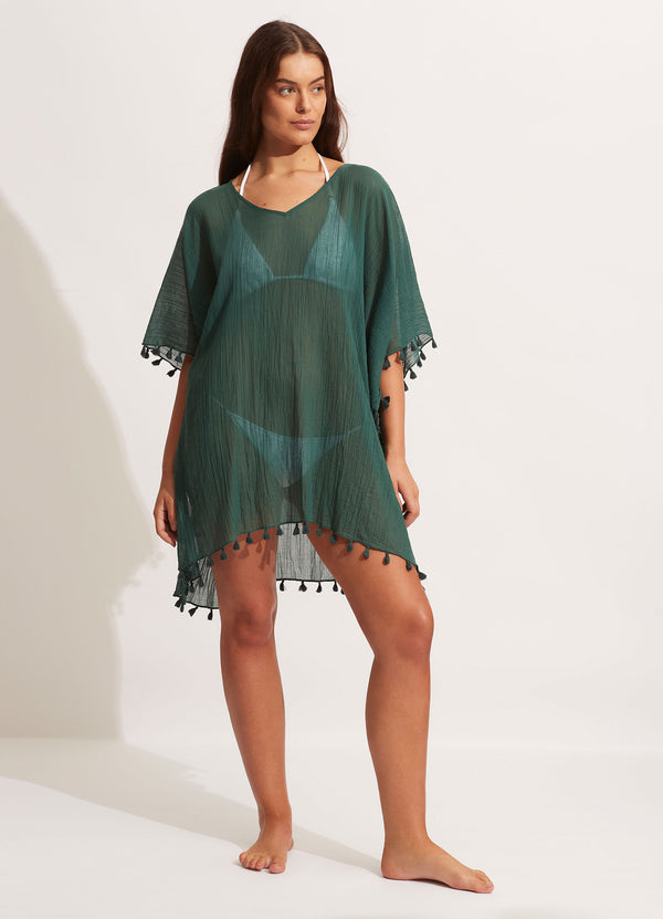 Seafolly Amnesia Kaftan - Evergreen