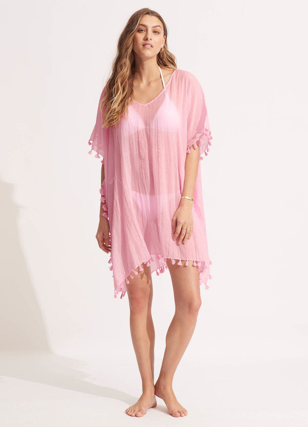 seafolly Amnesia Kaftan - Parfait Pink