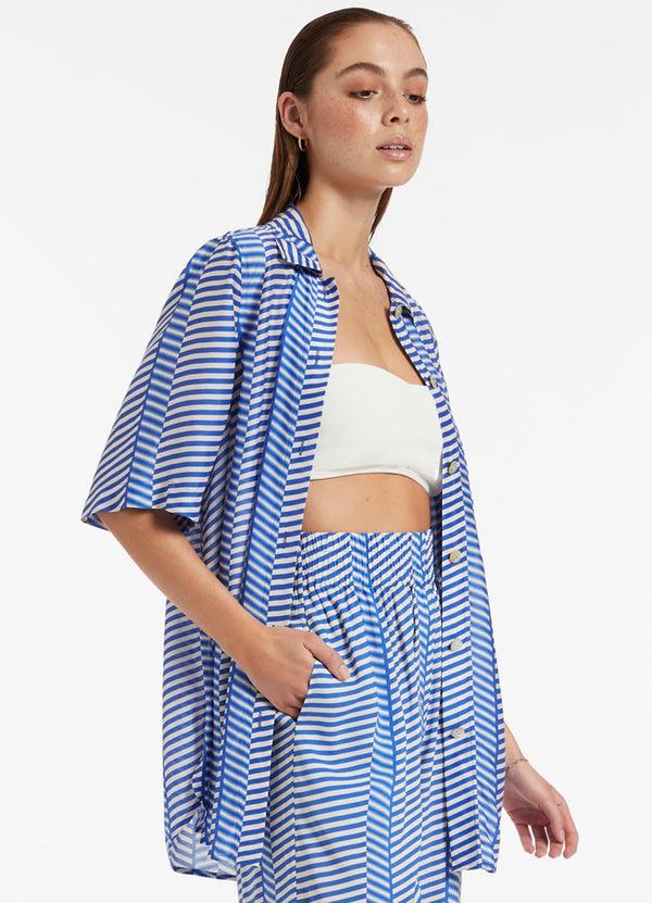 Seafolly Amoudi Short Sleeve Shirt - Sapphire