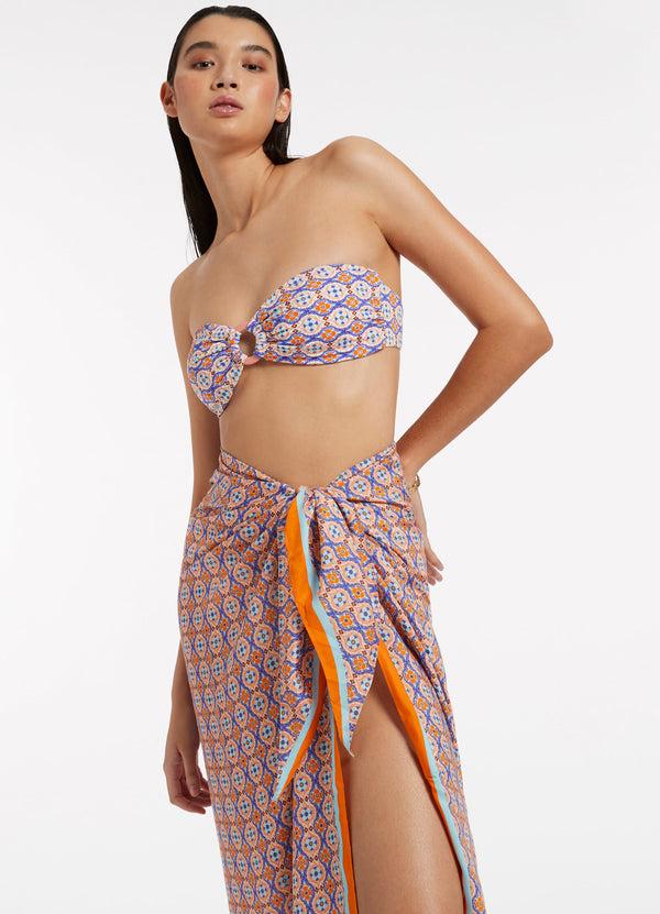 Seafolly Azura Geo Sarong - Retro Orange