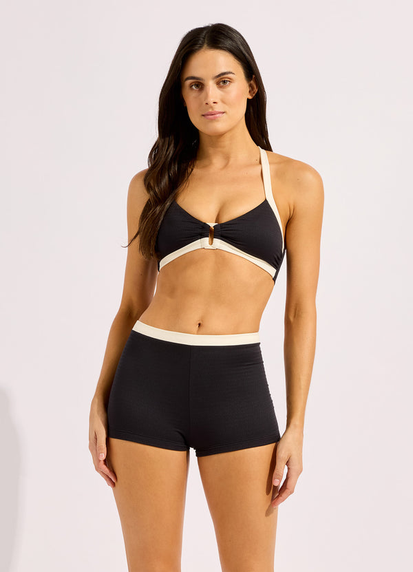 seafolly Bandwave Belted Boyleg Bikini Bottom
