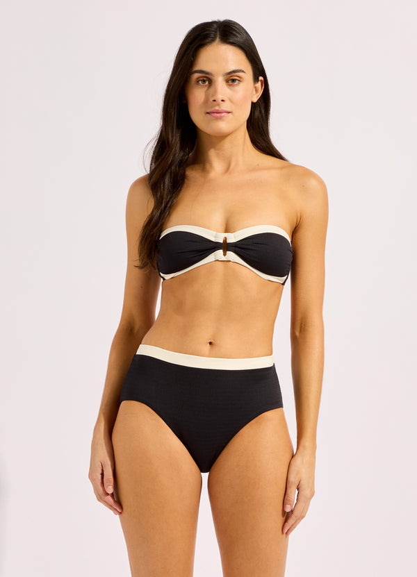seafolly Bandwave High Waist Bikini Bottom