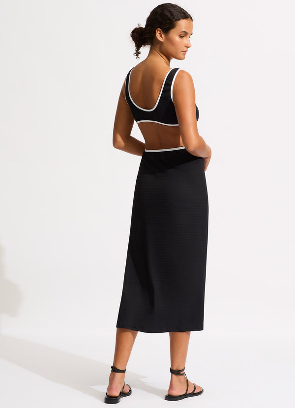 Seafolly Beach Bound Beach Boidi Midi Dress - Black