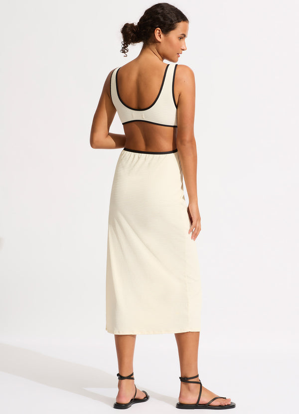Seafolly Beach Bound Beach Boidi Midi Dress - Ecru