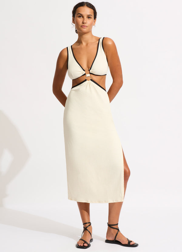 seafolly Beach Bound Beach Boidi Midi Dress - Ecru