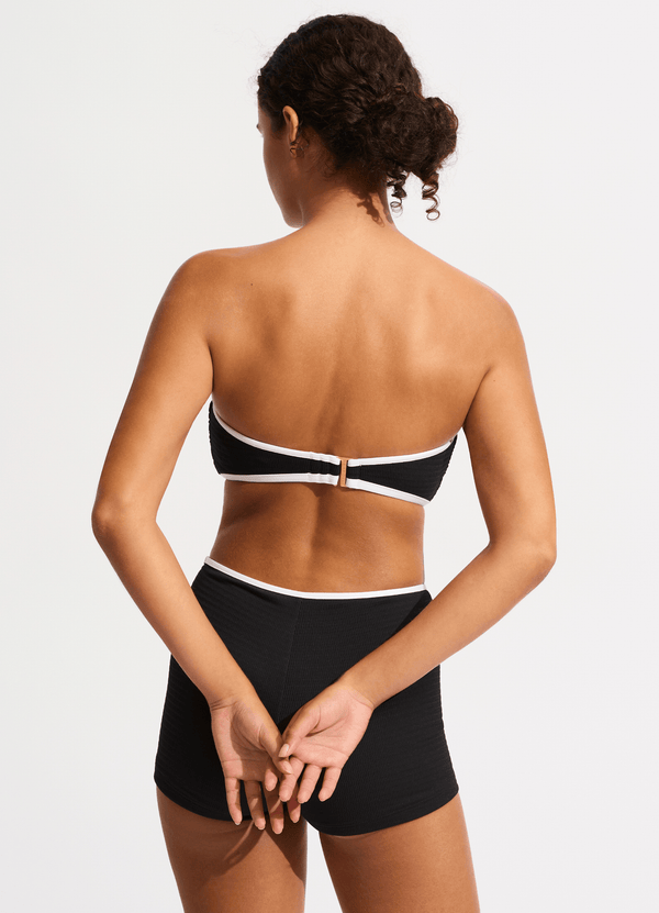 Seafolly Beach Bound Boyleg Bikini Bottom - Black