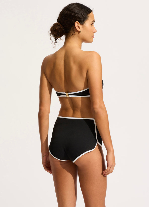 Seafolly Beach Bound Boyleg Bikini Bottom - Black