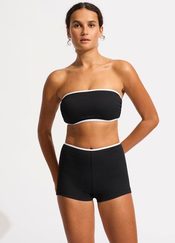 seafolly Beach Bound DD Tank Bikini Top - Black