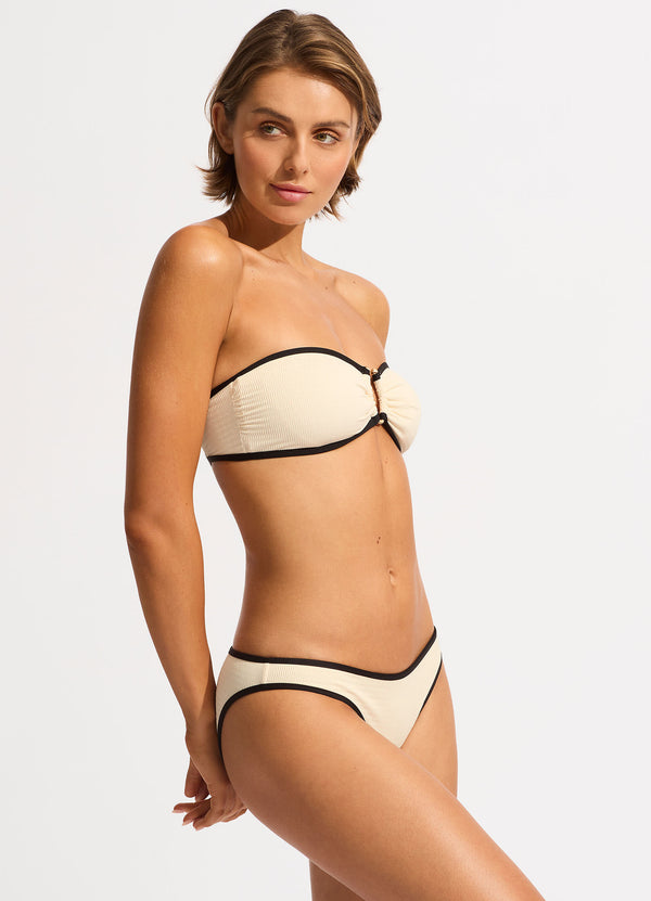 Seafolly Beach Bound Hipster Bikini Bottom - Ecru