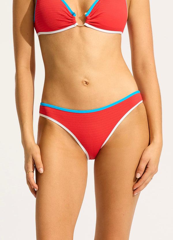 Seafolly Beach Bound Hipster Bikini Bottom - Flame