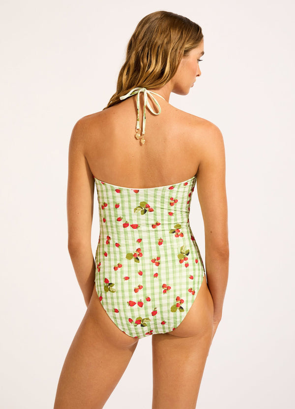 Seafolly Beach Picnic Bandeau One Piece Swimsuit