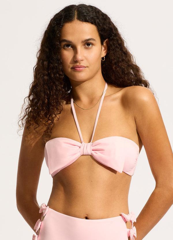 Seafolly Beau Bow Front Bandeau - Blossom