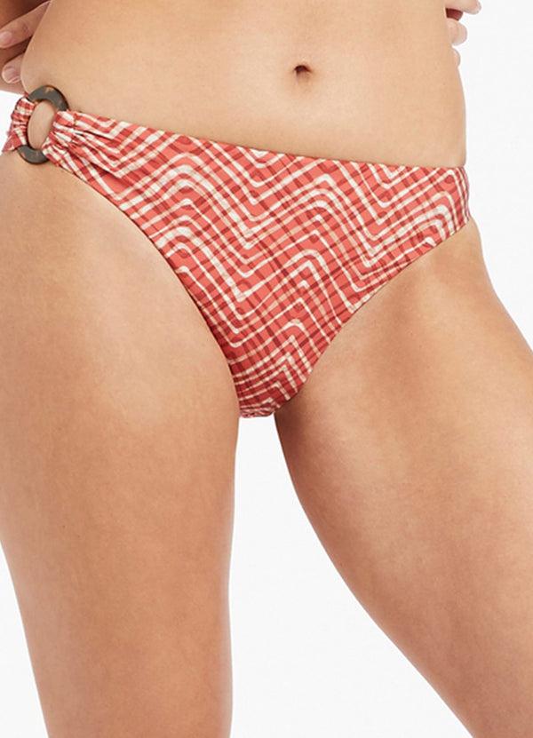 Seafolly Bonita High Leg Bikini Bottom - Maple