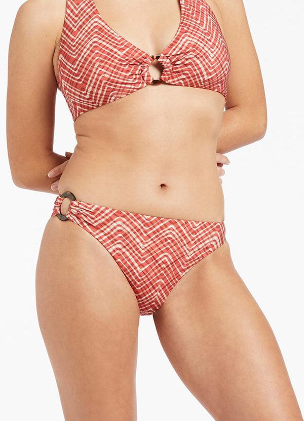 Seafolly Bonita High Leg Bikini Bottom - Maple