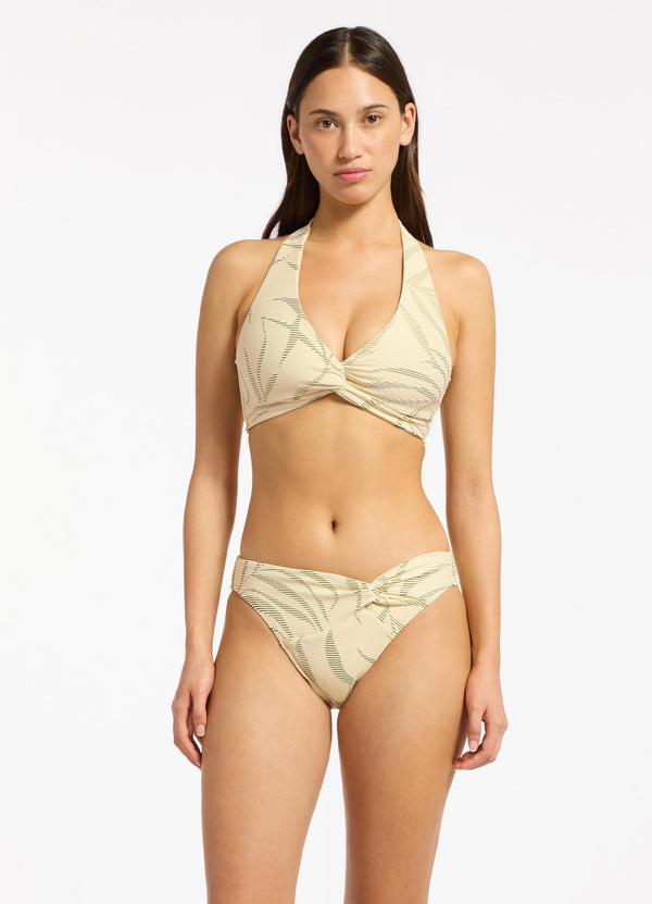 seafolly Botanic Lines Twist Front Bikini Top