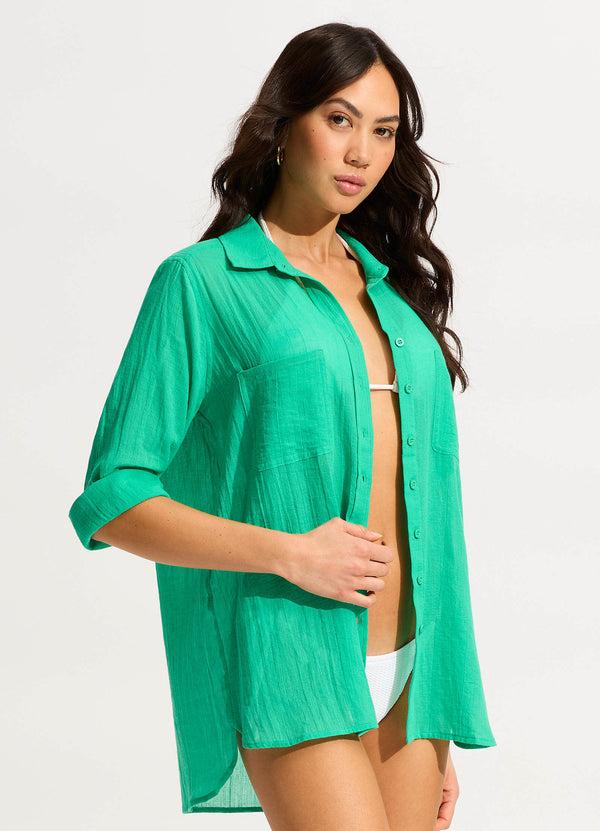 Seafolly Breeze Beach Shirt - Jade