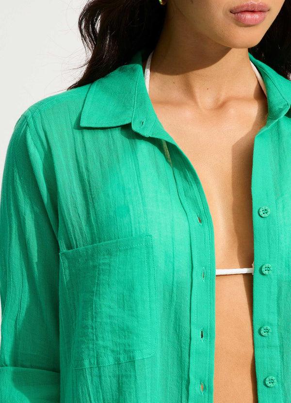 Seafolly Breeze Beach Shirt - Jade