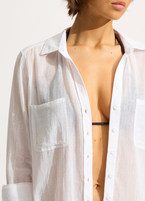 Seafolly Breeze Beach Shirt - White