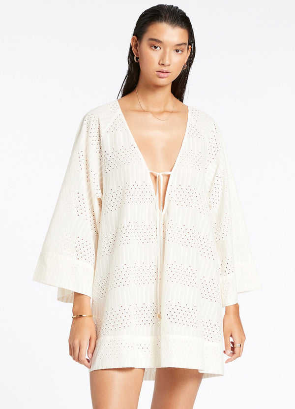 Seafolly Broderie Kaftan - Cream